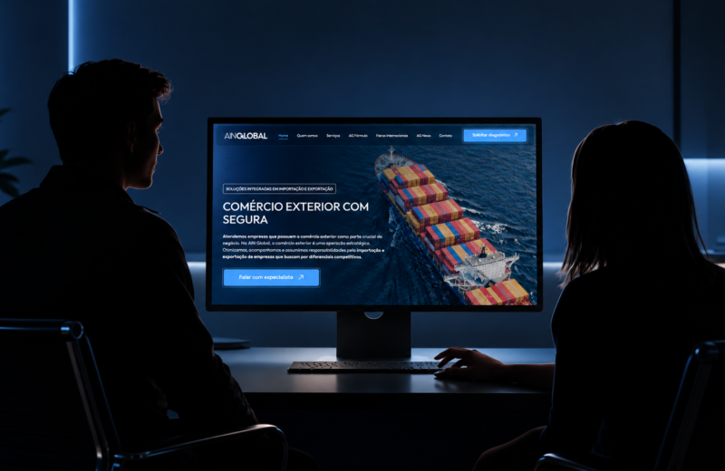 Site para Indústria: Por Que Vale o Investimento? 4 Pessoas olhando site que ficou pronto
