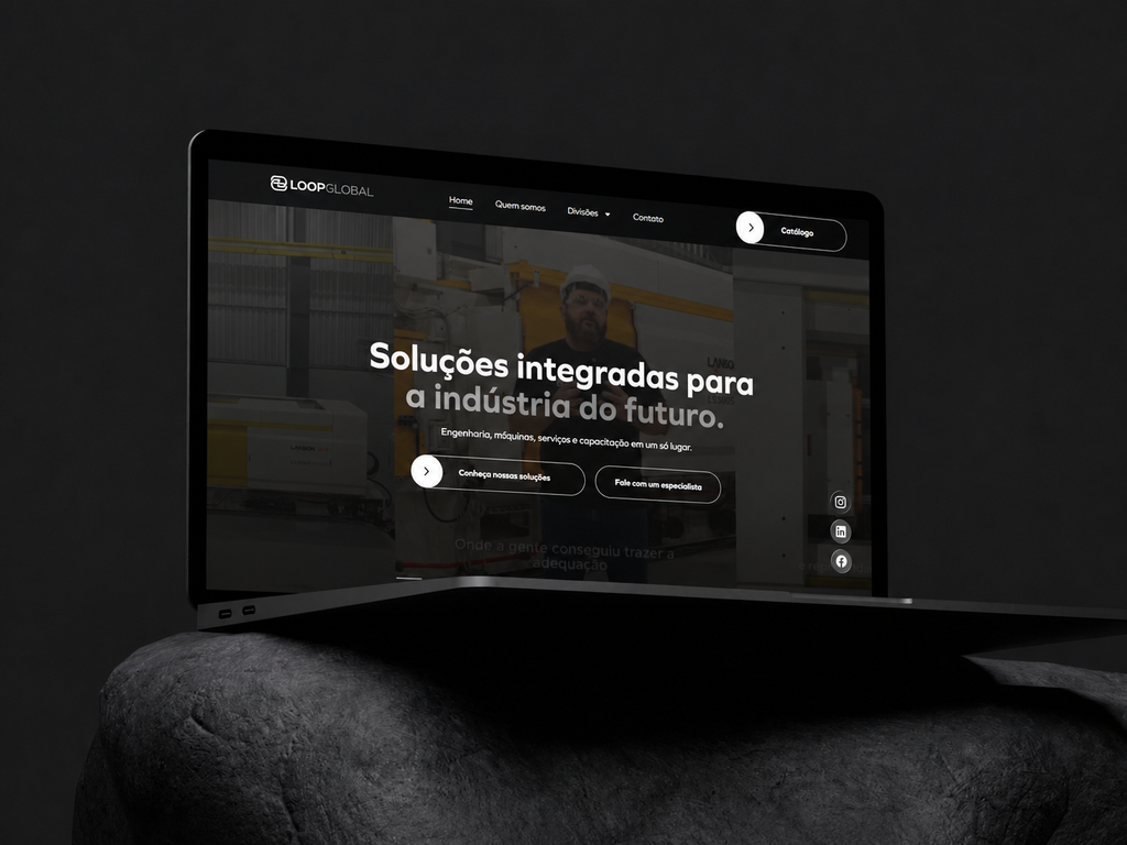 Site para Indústria: Por Que Vale o Investimento? 3 Site Novo LoopGlobal