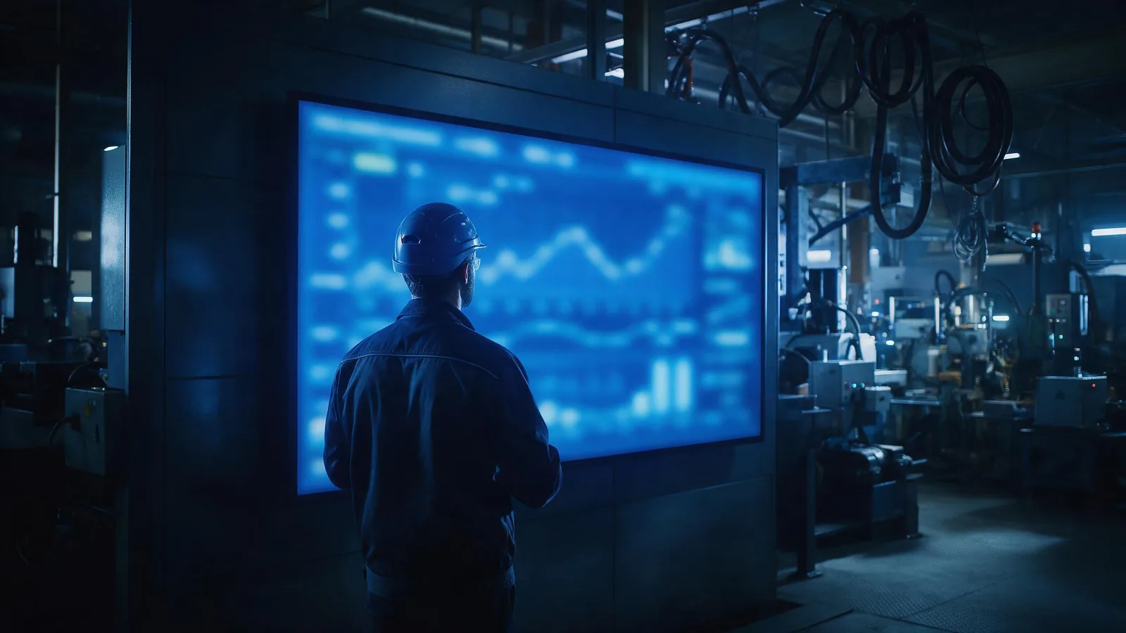 O que é OEE e como calcular na prática 5 Gestor industrial acompanhando indicadores de OEE em painel de produção no chão de fábrica